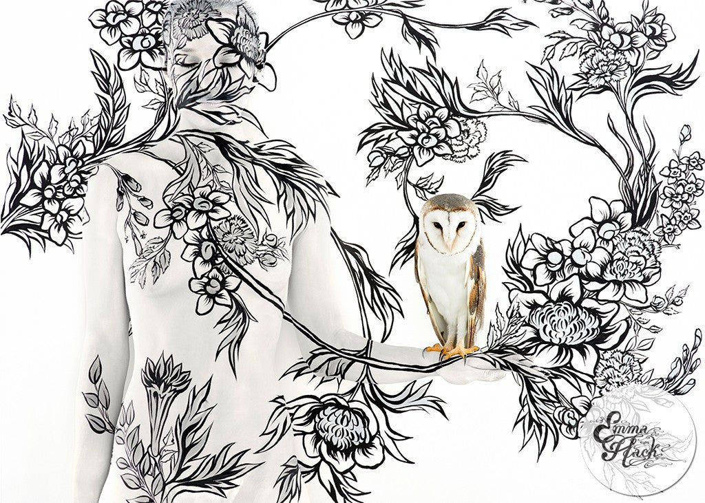 Owl on Bouquet