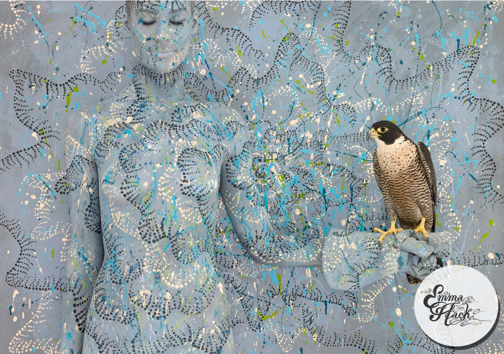 Peregrine Falcon with Spotted Sun